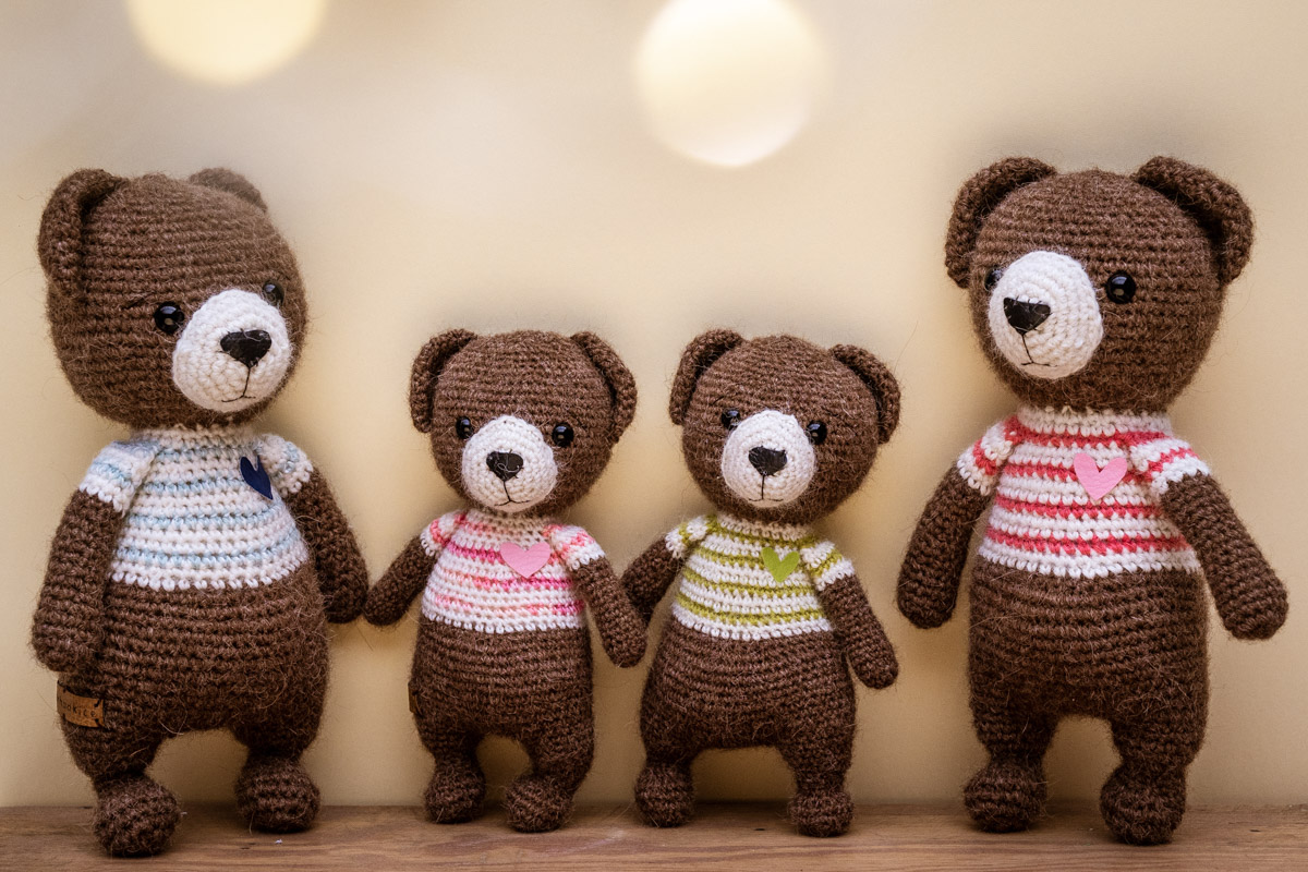 crochet bear family