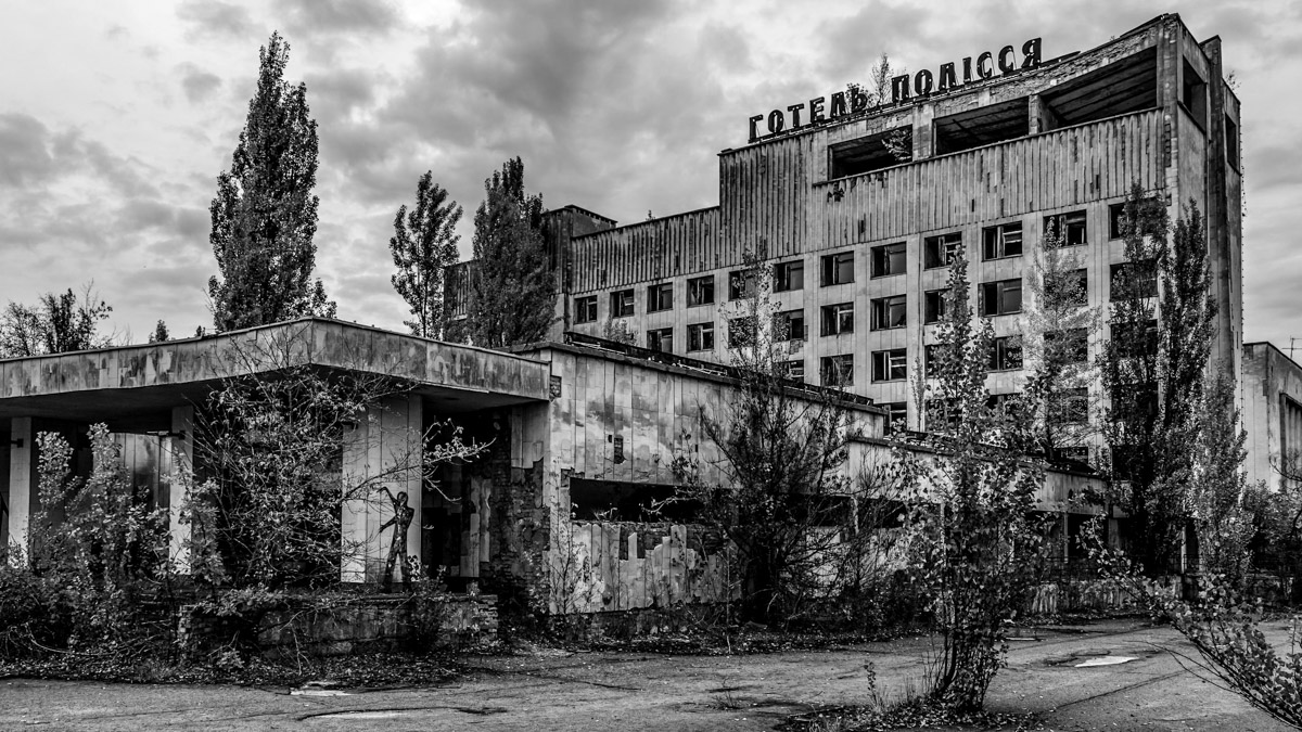 Abandoned hotel in Pripyat