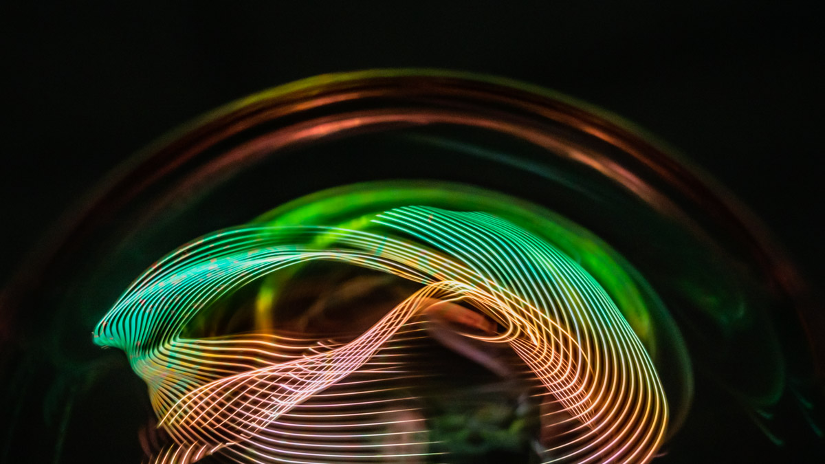 Bubble and light painting