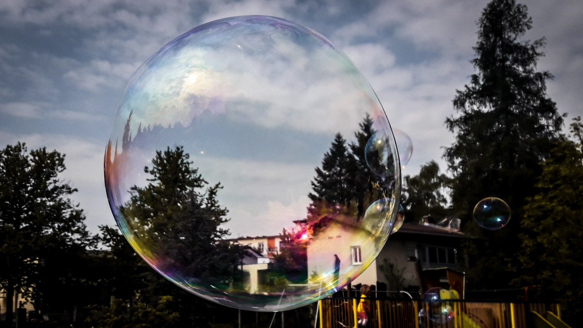 Big bubble in the air