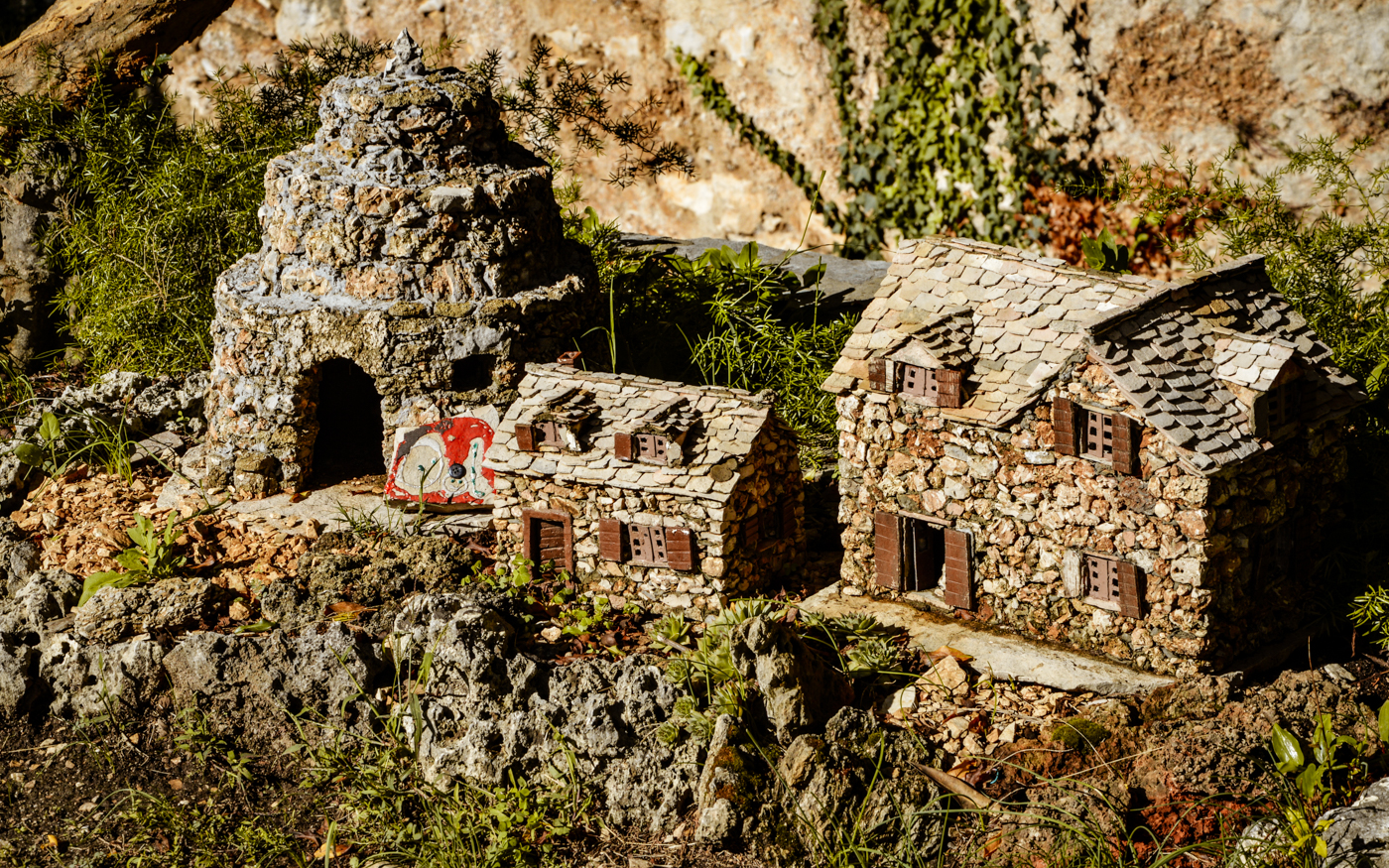 stone houses on Brač, Croatian island