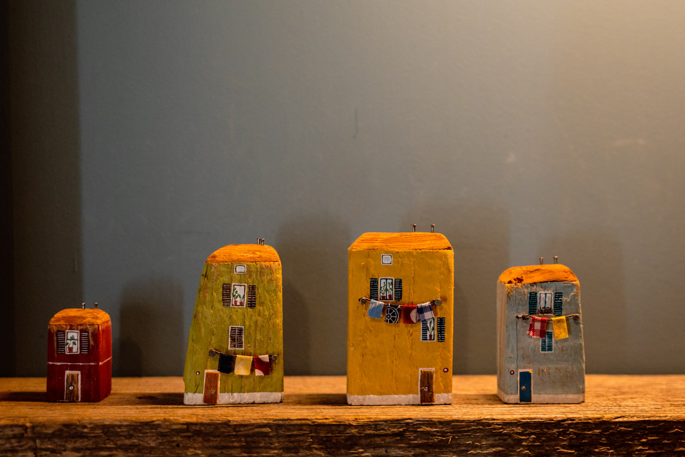 Tiny houses made of driftwood