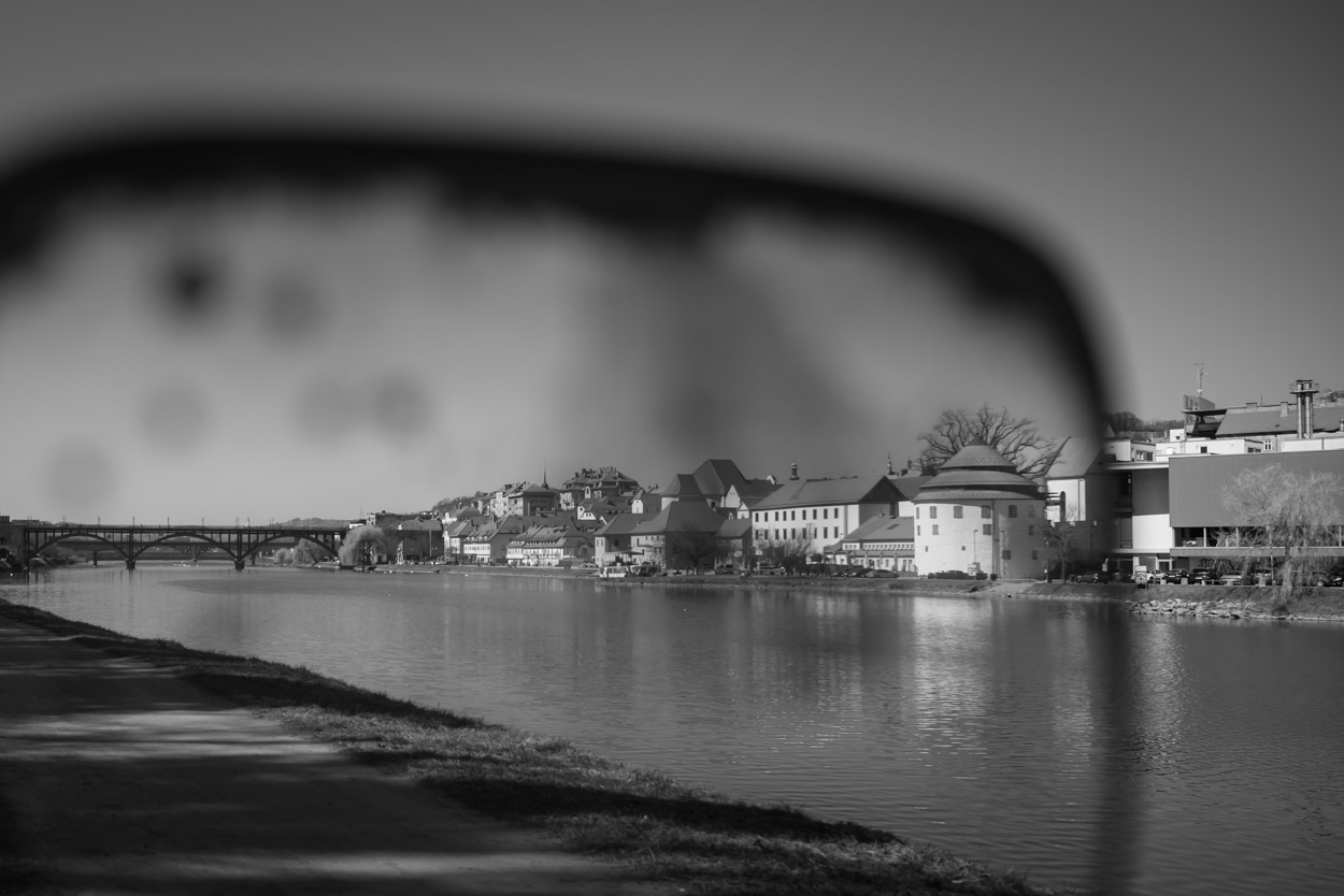 Reflection, Drava river, Maribor