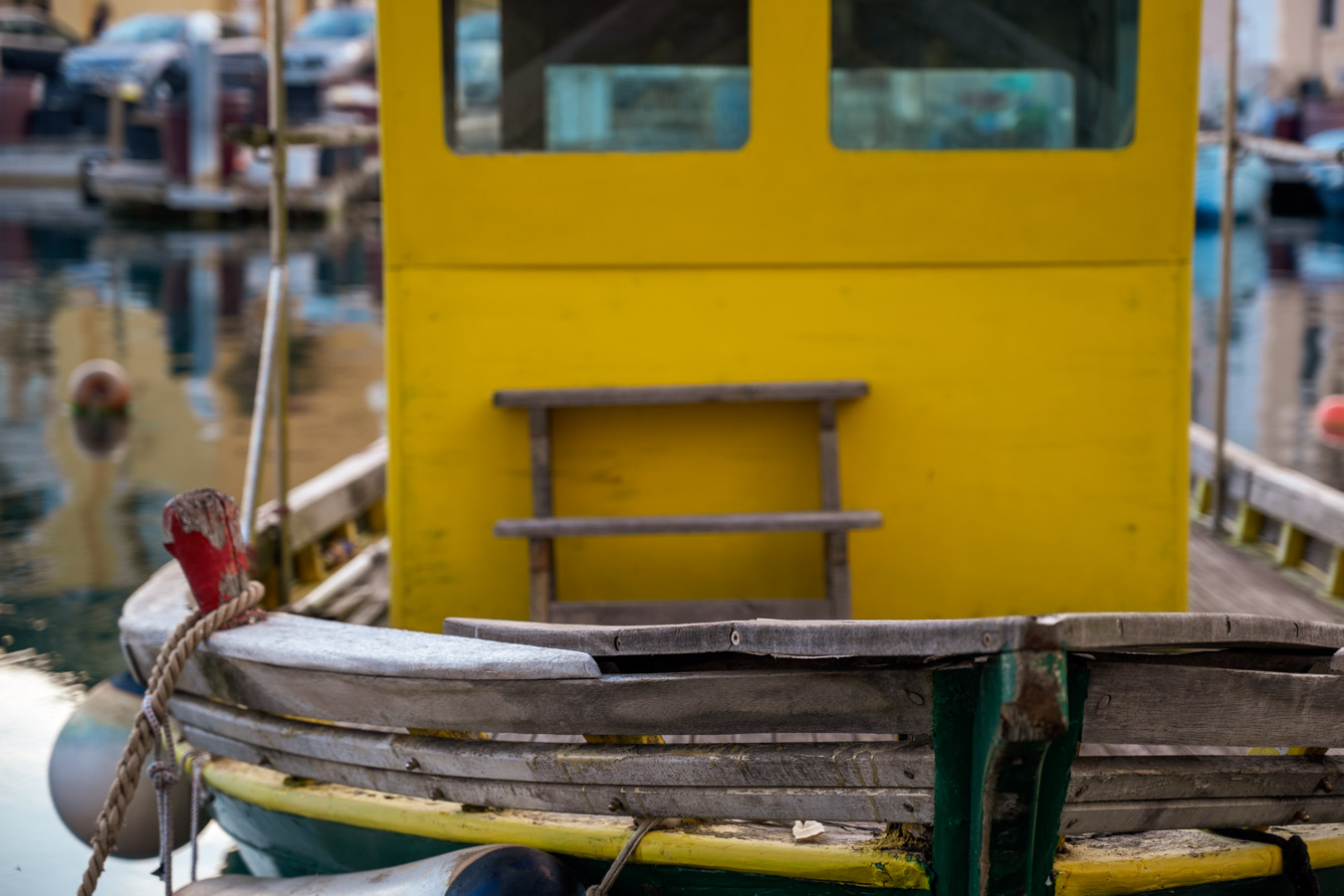 Yellow fishing boat