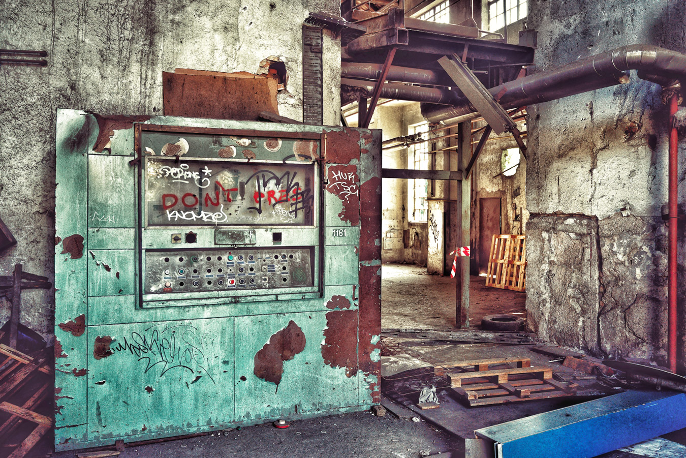 Abandoned train factory