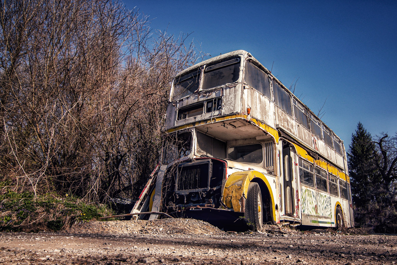 abandoned bus