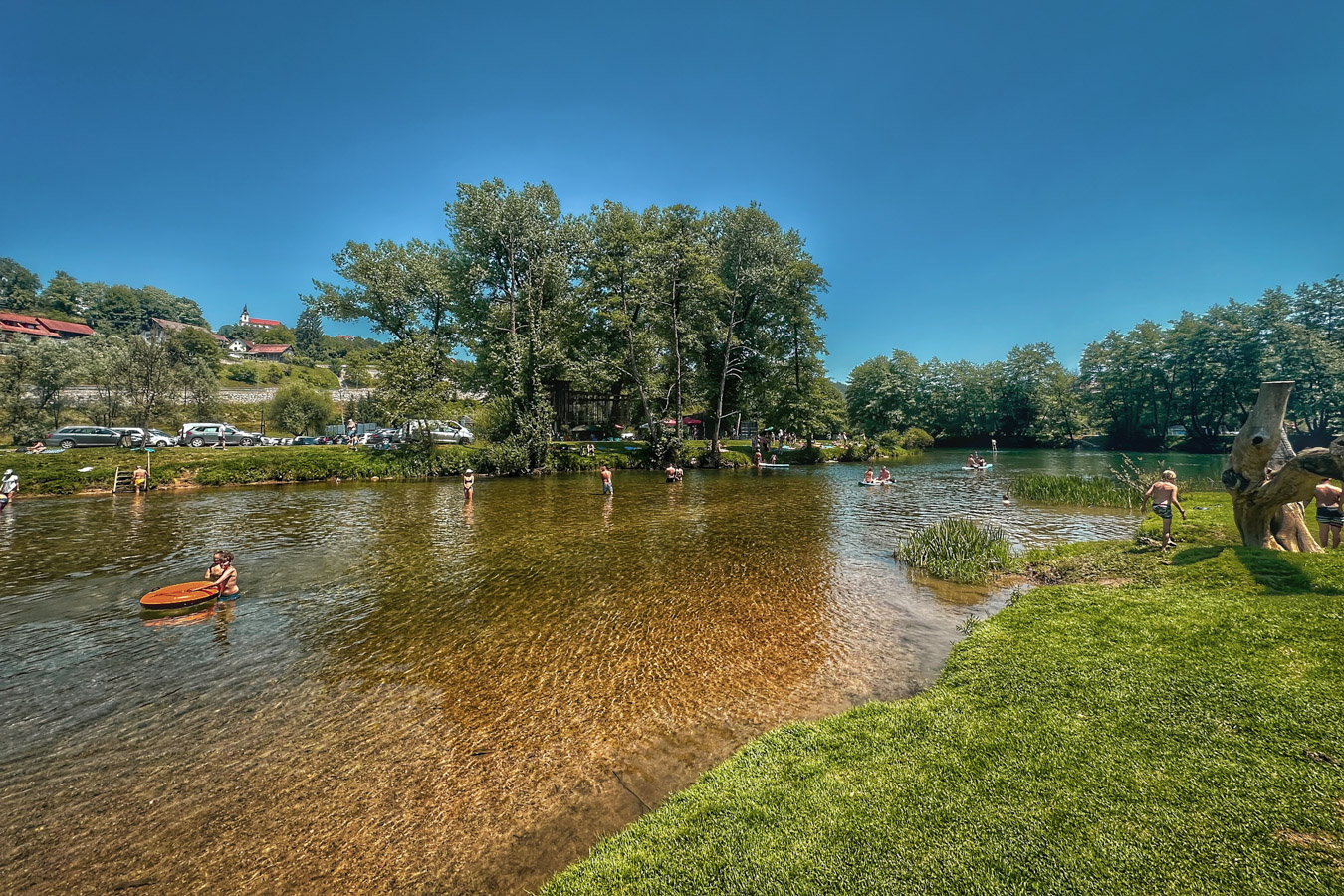 The swimming area of Žužemberk