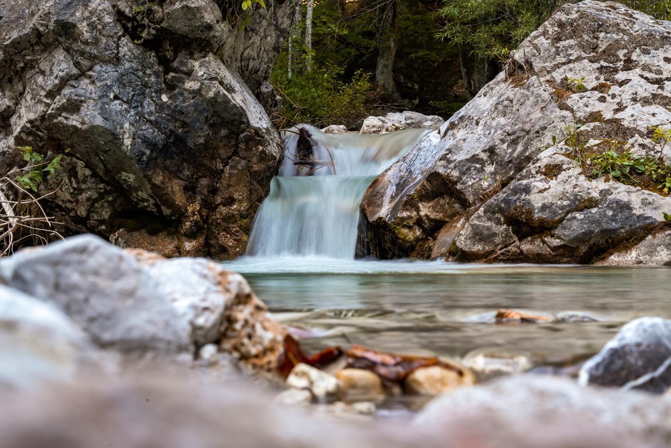 nature's beauty-mountain waterfall